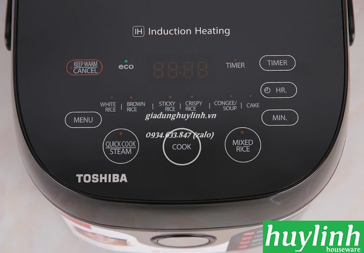 Nồi cơm điện tử cao tần Toshiba RC-10IX1PV - 1 lít [18IX1PV - 1.8 lít] - Hàng chính hãng