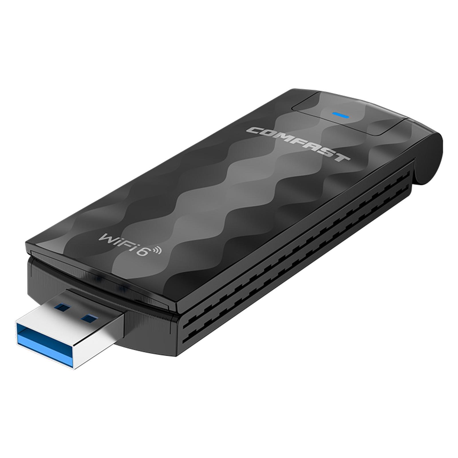 USB 3.0 WiFi 6 Adapter Wireless  1800Mbps Dual-Band Desktop Laptop PC