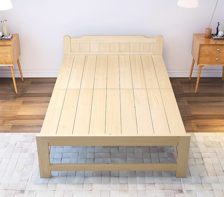 Giường ngủ xếp gọn kích thước 60cm, 80cm, 1m, 1m2, 1m5 dài 196cm - giường gấp gọn gỗ thông, giường đơn gấp đôi, giường gâp gọn thông minhm giường gỗ thông gấp gọn