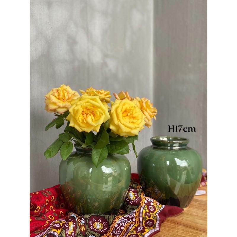 Bình cắm hoa, men chảy- hỏa biến. Gốm sứ Bát Tràng