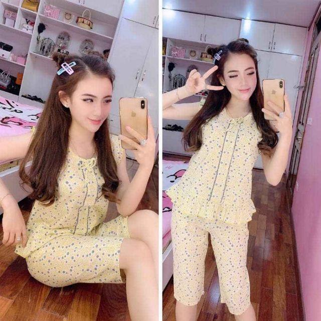 Đồ bộ sát nách mặc nhà 2 màu