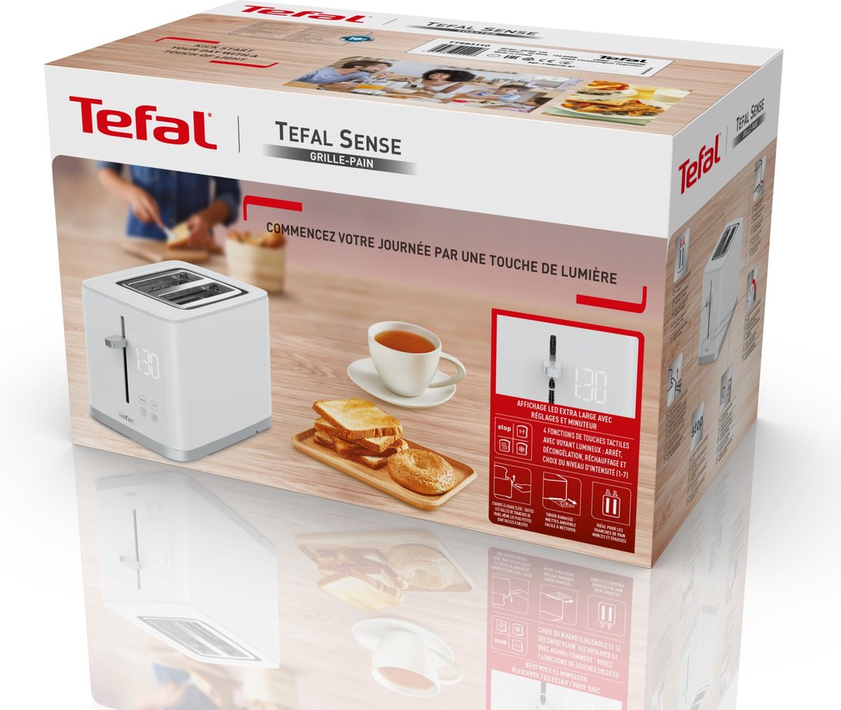 Máy nướng bánh mì TEFAL TT6931 Toaster Sense hàng chính hãng