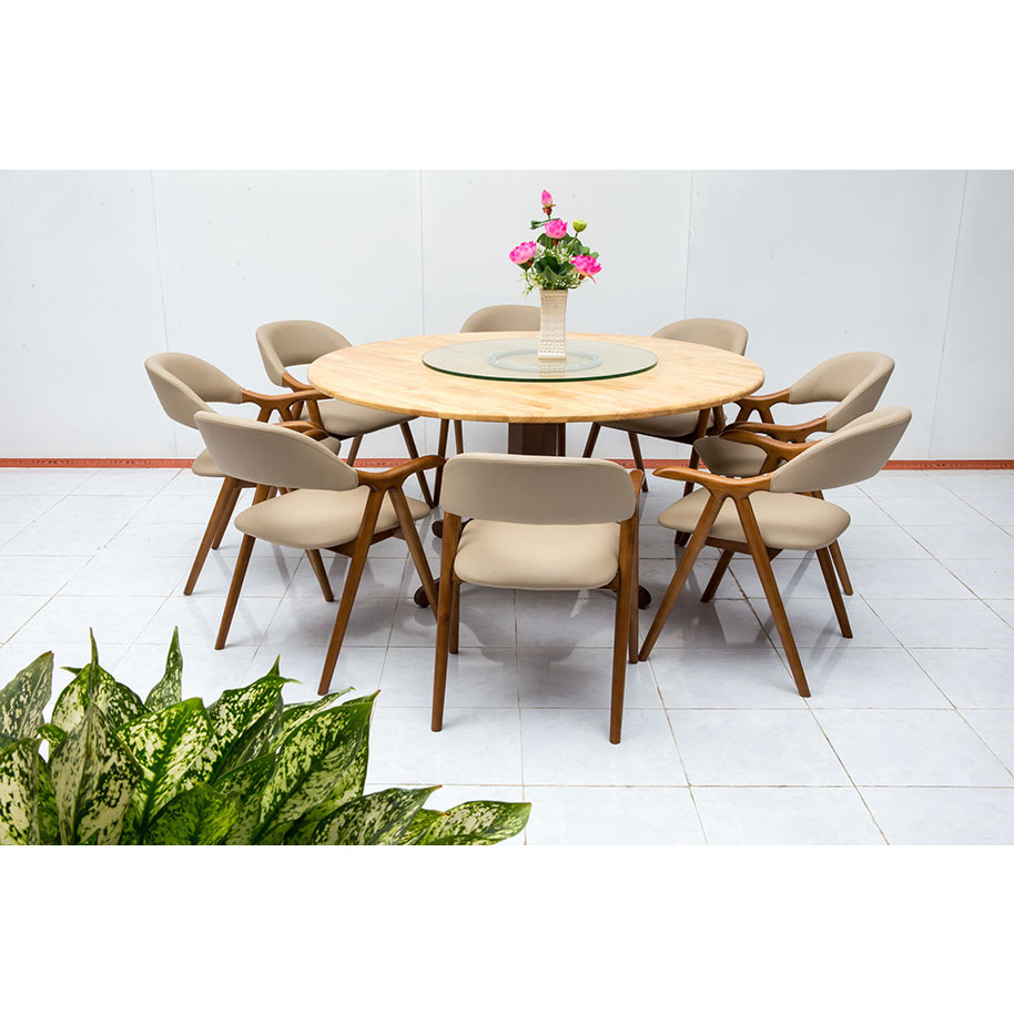 Bộ bàn ăn gỗ cao su Nội Thất Nhà Bên Nan 28