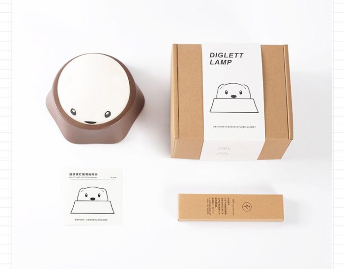 Đèn ngủ chuột chũi Diglett Lamp - pin sạc