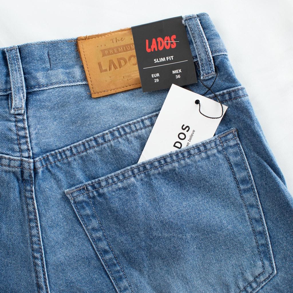 Quần short jeans nam cao cấp LADOS 4090 vải dày đẹp, không bay màu, năng động, dễ phối đồ