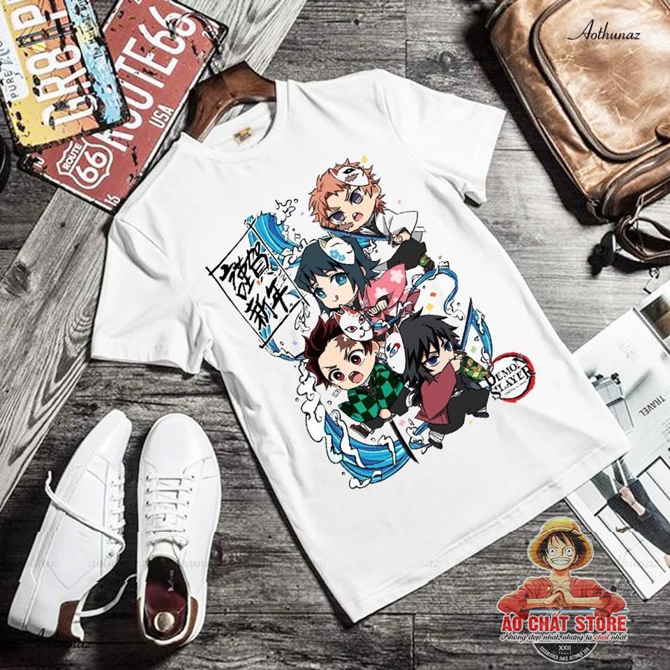 Áo thun Kimetsu no Yaiba Full Team Chibi Đẹp KY10