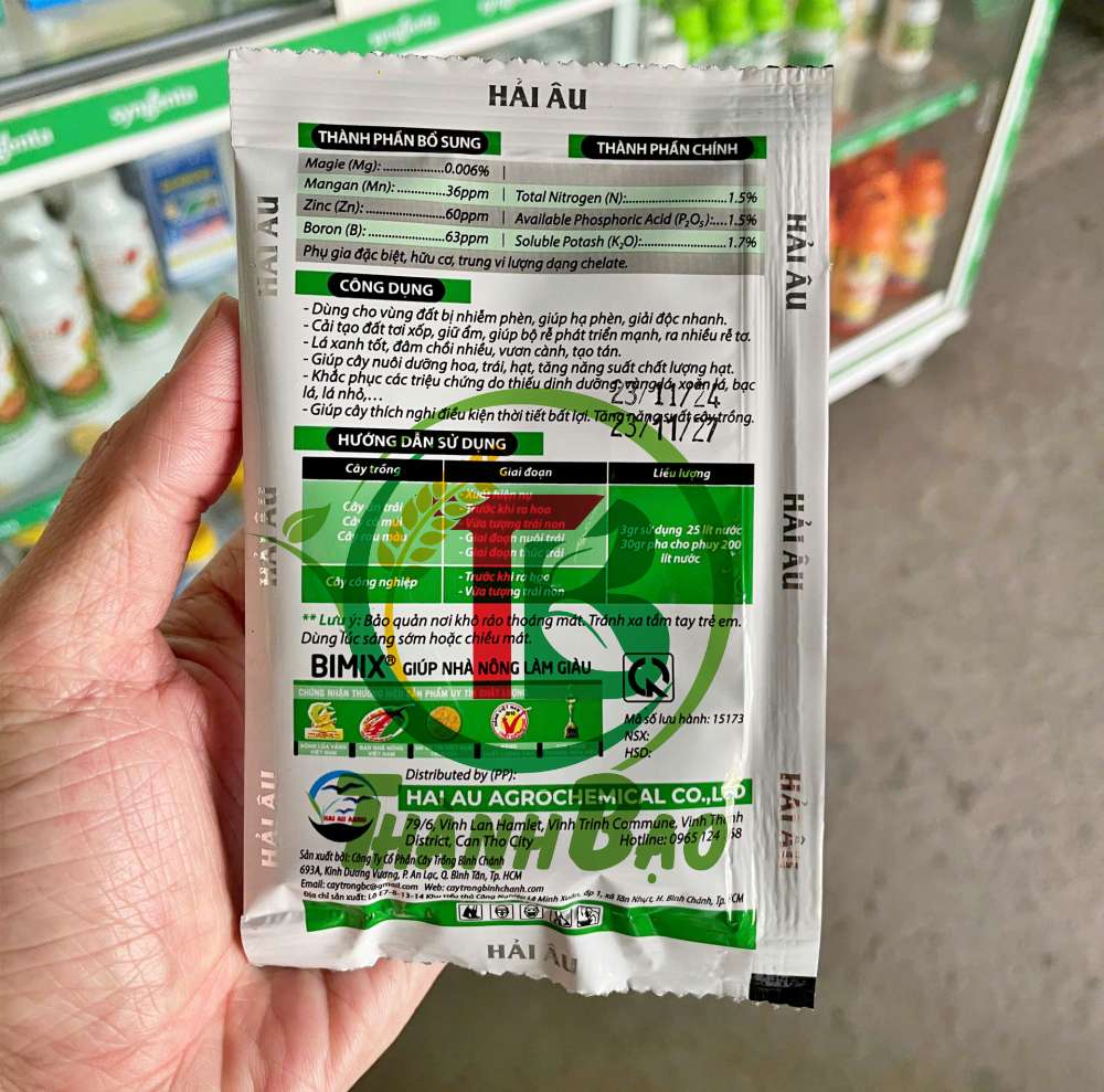 Phân bón lá bổ sung vi lượng, khắc phục vàng lá Combi A9 Chelate Dưỡng cây Xanh lá (gói 30gr)
