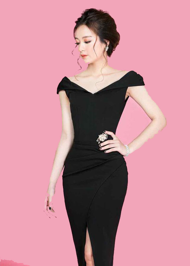 Đầm Trễ Vai Kèm Phụ Kiện SK55921