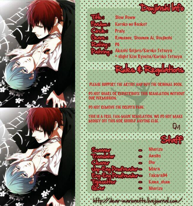 kuroko – tuyển thủ vô hình: slow down chapter 1 1