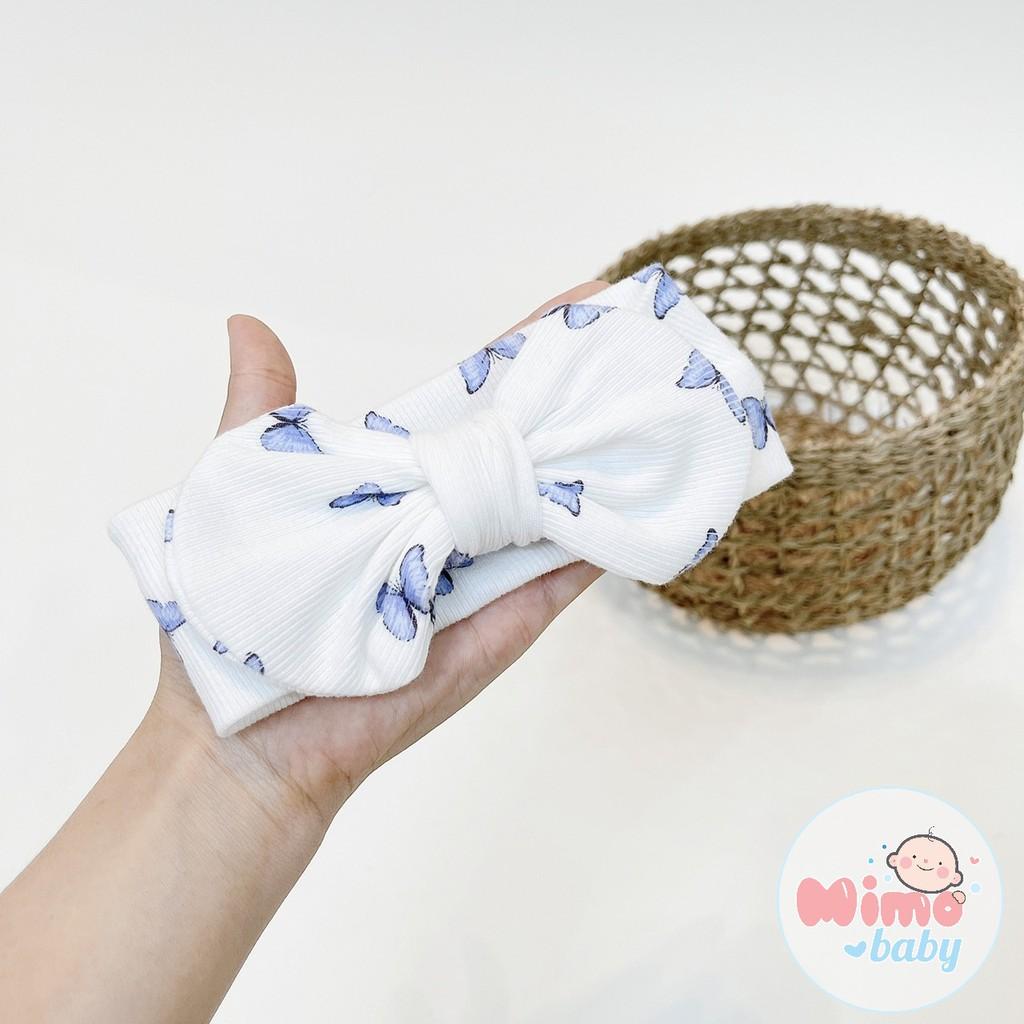 Băng đô bản to nơ tròn cho bé - vải thoáng khí mềm mại Mimo Baby BD04