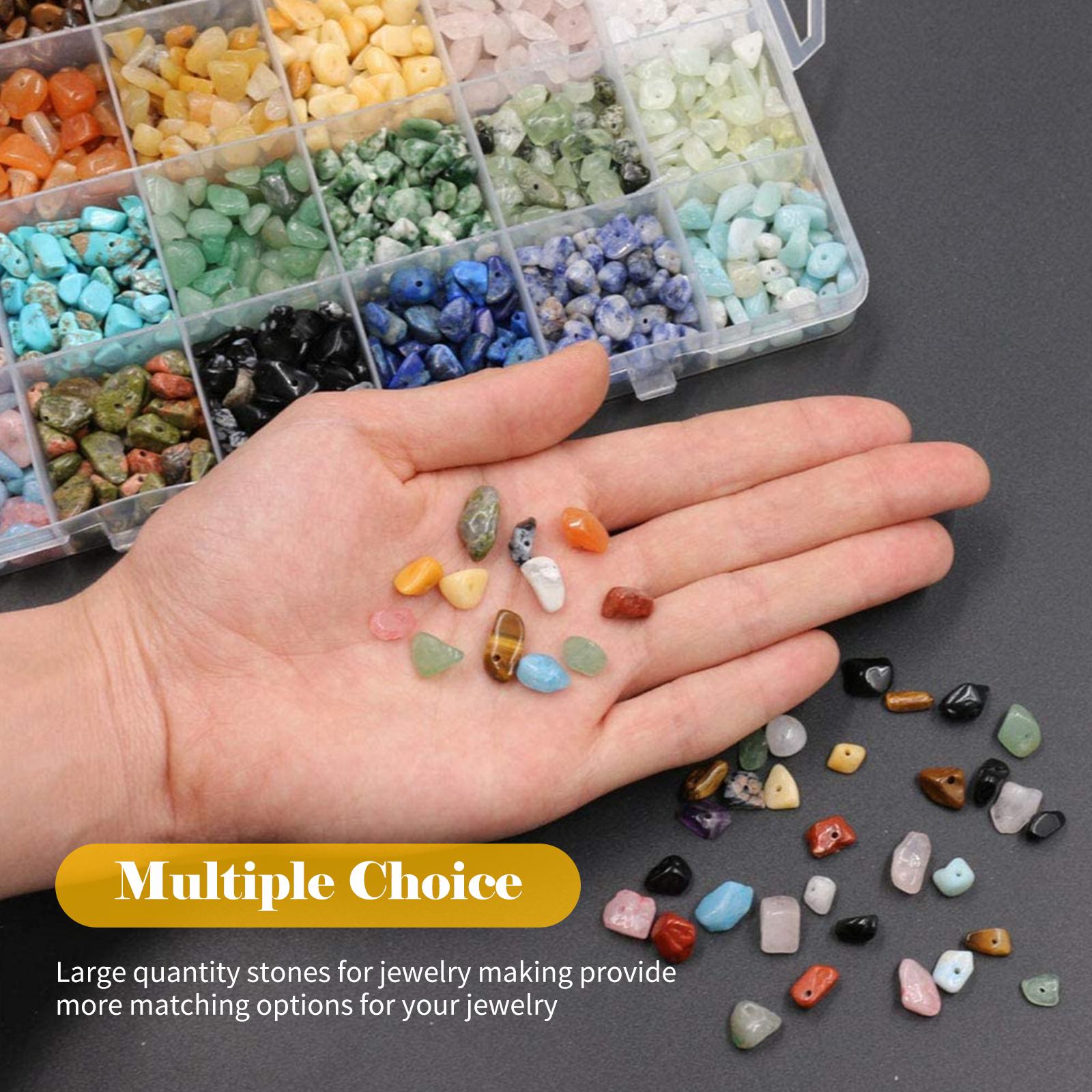 Bộ Dụng Cụ Làm Bông Tai Tự Làm Với Hạt Đá Quý Pha Lê