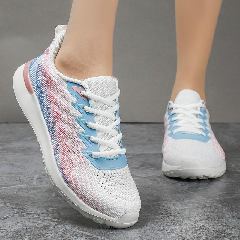 2023 Giày thể thao phụ nữ Nền tảng thời trang Sneakers Sneakers Ladies Mùa xuân Căn hộ chạy giày Giày nữ Color: Pink Shoe Size: 41