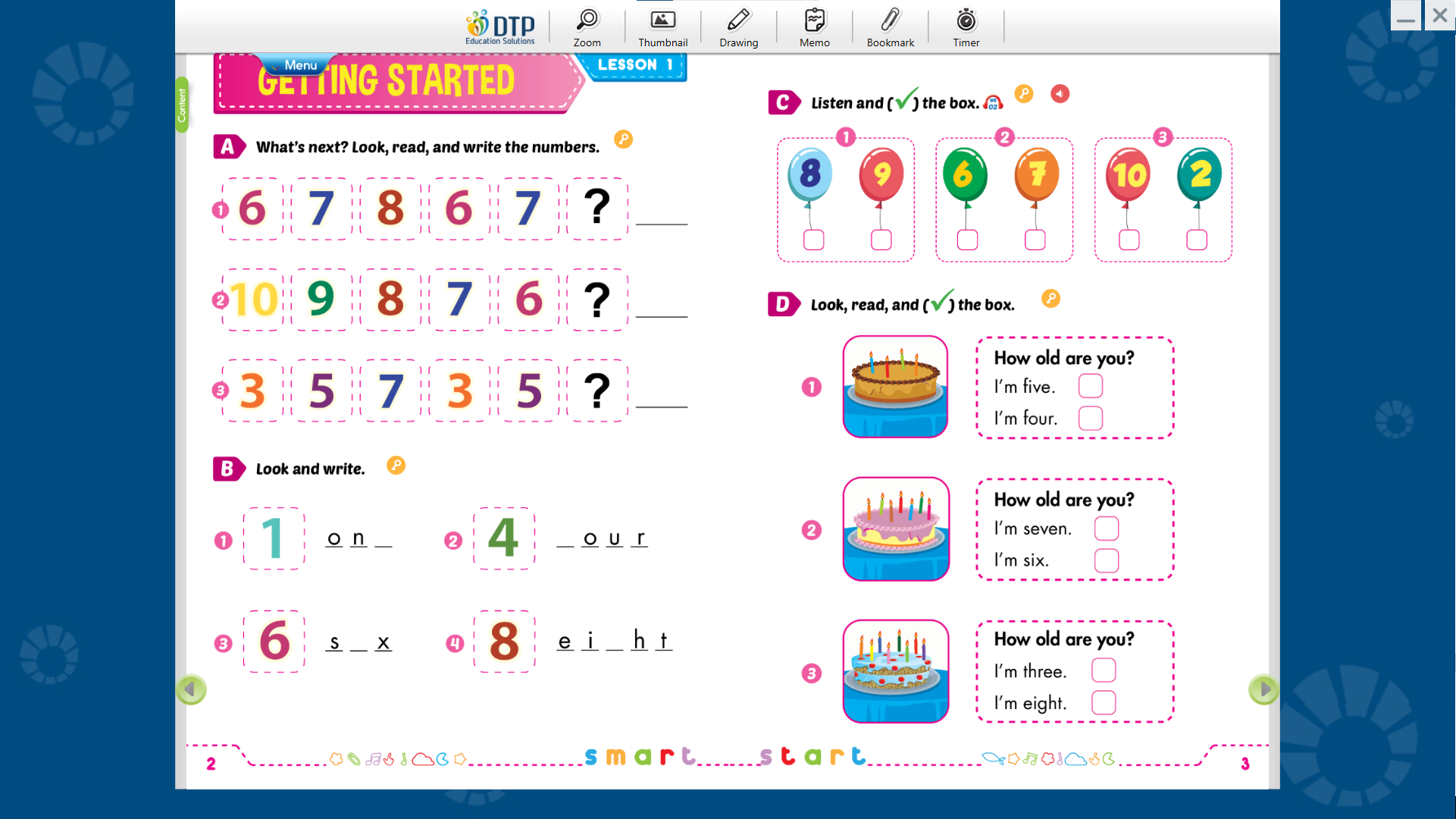 Tiếng Anh 2 i-Learn Smart Start Sách mềm sách bài tập