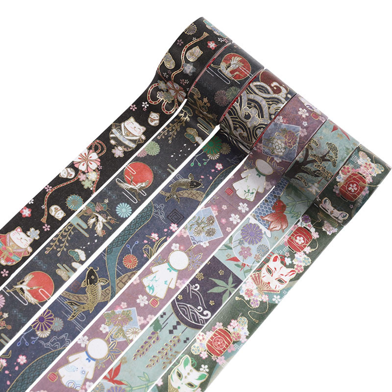 12x Wide Washi Tapes Adhesive Decorative Sticker Masking DIY