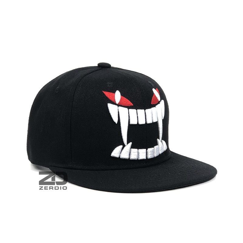 Mũ lưỡi trai hiphop, mũ snapback nam nữ cá tính SN91 màu đen