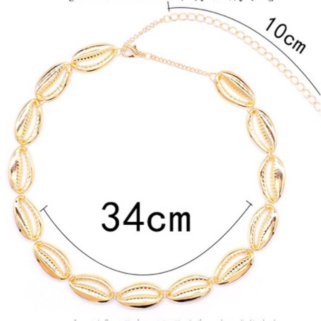 Vòng cổ con ốc - Choker con ốc màu vàng