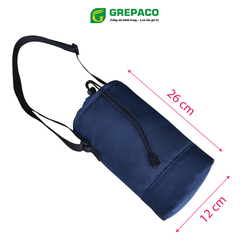 Túi Đựng Ly Giữ Nhiệt Grepaco Dạng Quai Xách Và Dây Rút Đựng Bình Nước Thể Tích 500ml, 750ml, 800ml, 900ml, 1500ml – Vải Bố Canvas Dù Chống Thấm Nước Phong Cách Thời Trang Bảo Vệ Môi Trường Phong Cách Nhật Bản