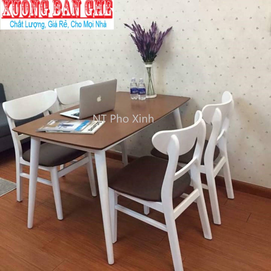 Bộ bàn ăn Lunar 1m2 4 ghế Freeship HCM Biên Hòa Bình Dương