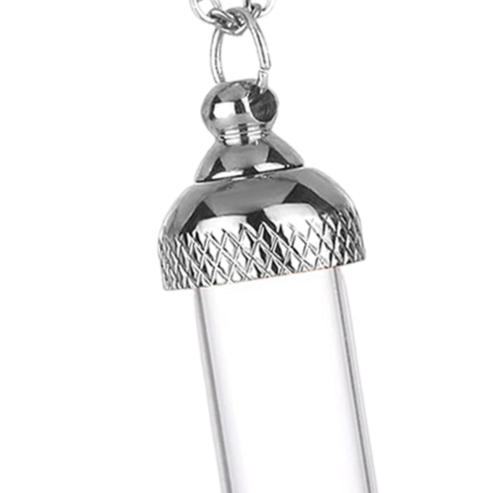Acrylic Container Urn Necklace Pendant Titanium Steel Cremation Jewelry Memorial Pendant Perfume Container Tube Birthday Gift