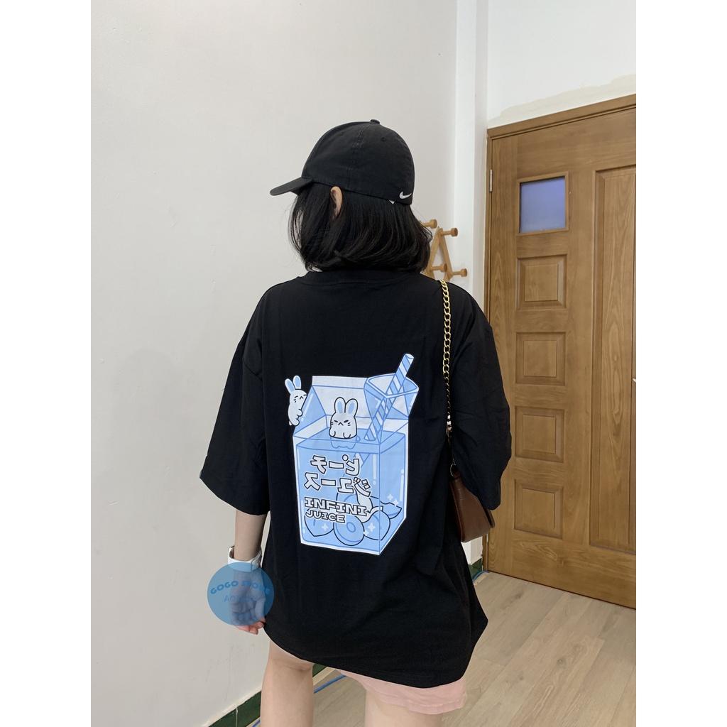 Mã Áo 04 thun đen unisex in hình trà sữa