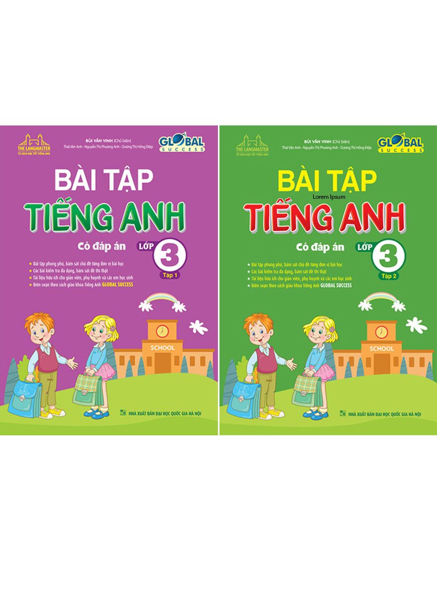 Combo The Langmaster - Bài Tập Tiếng Anh Lớp 3  - Global Success  _MT