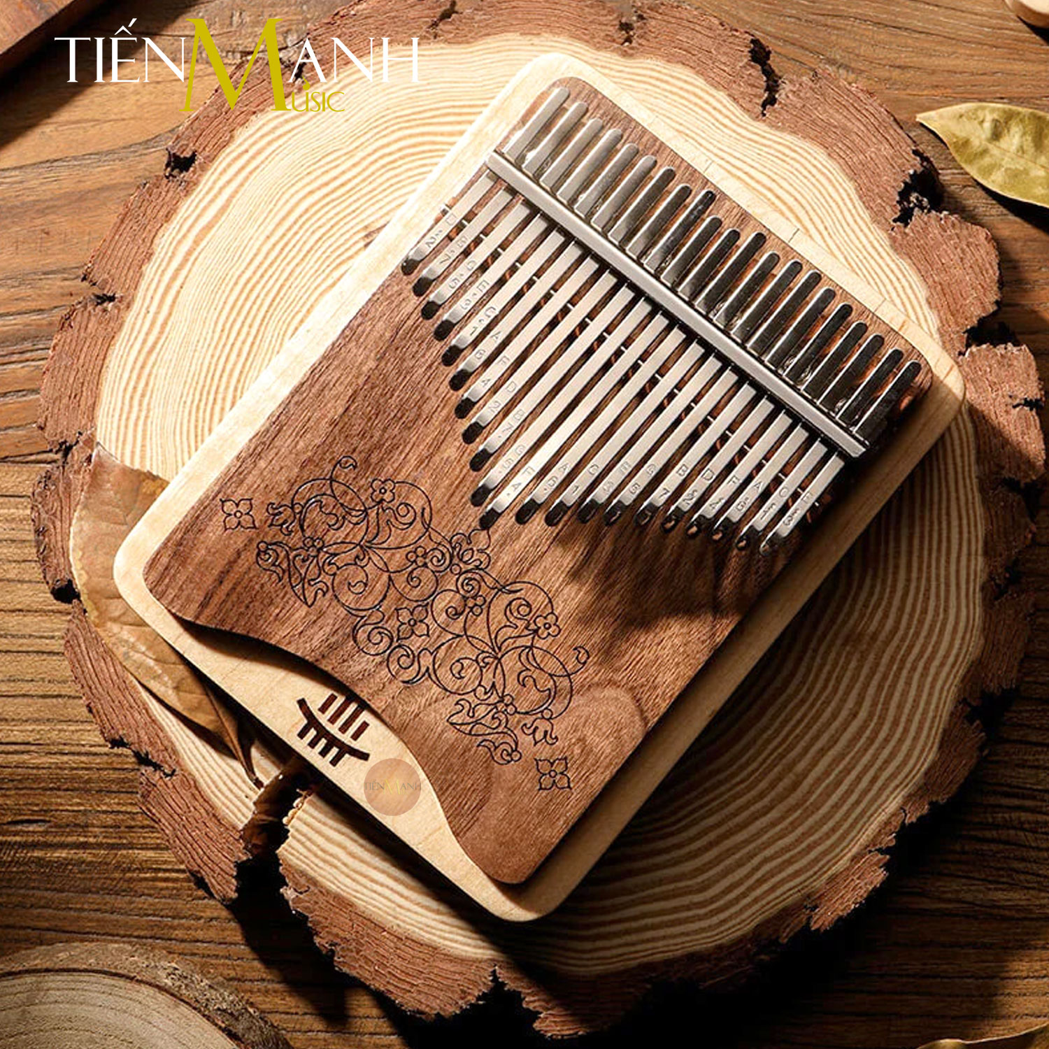 Đàn Kalimba 21 Phím Hluru KZ21-BlackWalnut - Nhạc Cụ Tiến Mạnh Music KZ21 Hàng Chính Hãng