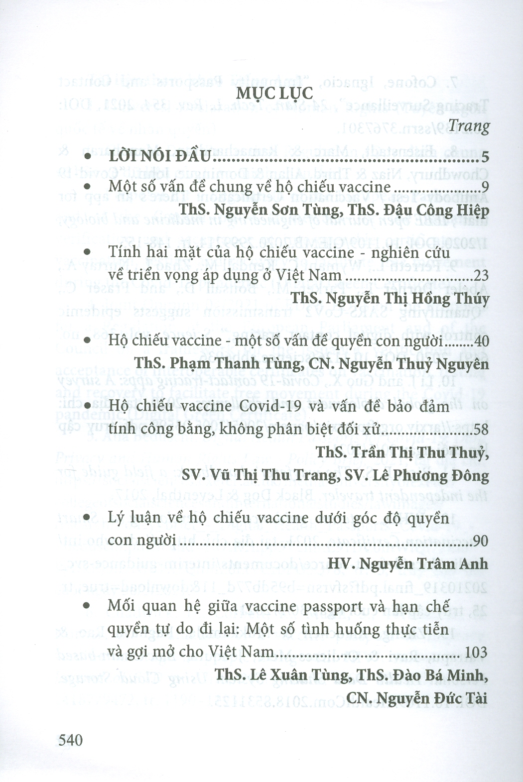 Một Số Vấn Pháp Lý Về Hộ Chiếu Vaccine (Sách chuyên khảo)