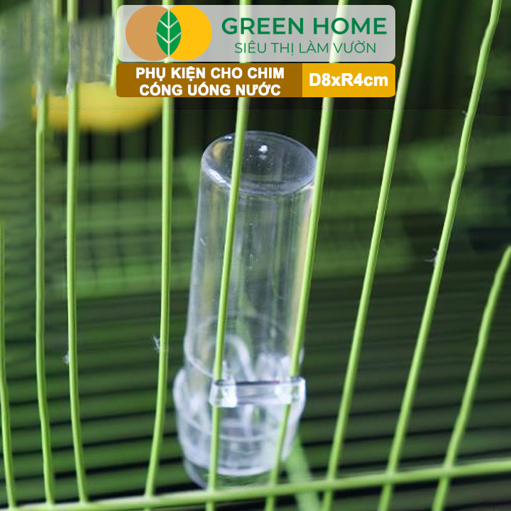 Cóng Uống Nước Cho Chim GreenHome, Nhựa Mica, Cho Chim Hút Mật, Khuyên, Chòe Đất,..Siêu Bền, Nhỏ Gọn