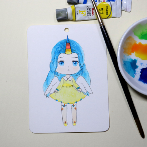 Giấy vẽ màu nước Postcard 40 tờ khổ cm - Màu xanh lá