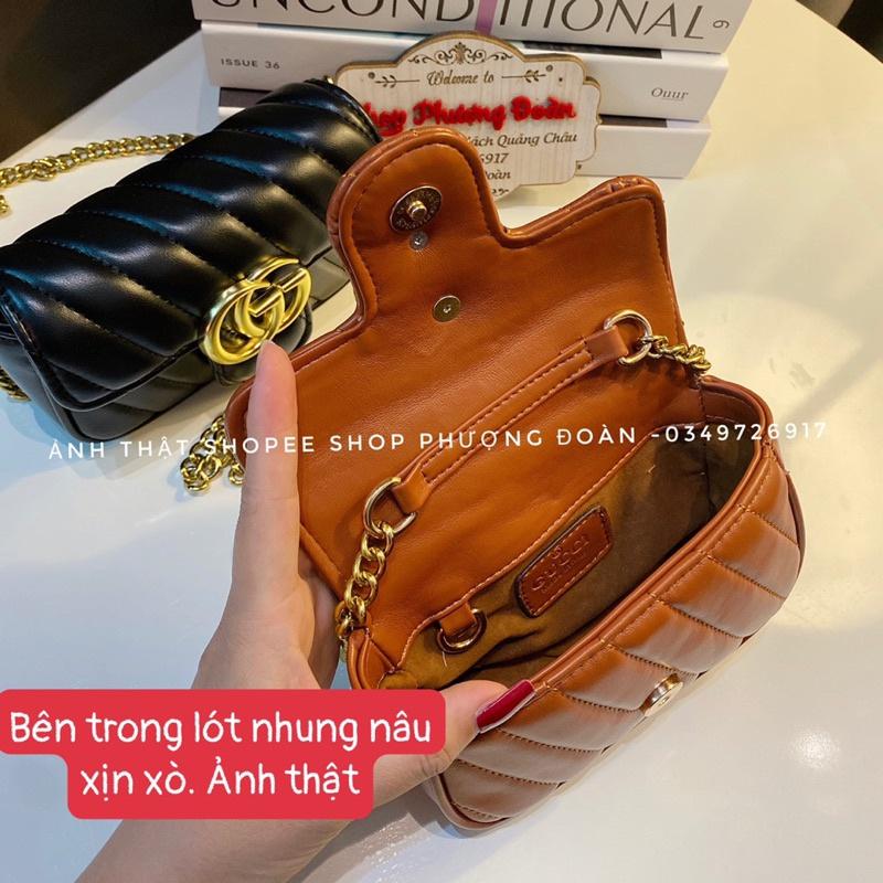 Túi da mềm Gân mini size 18cm vỡ box