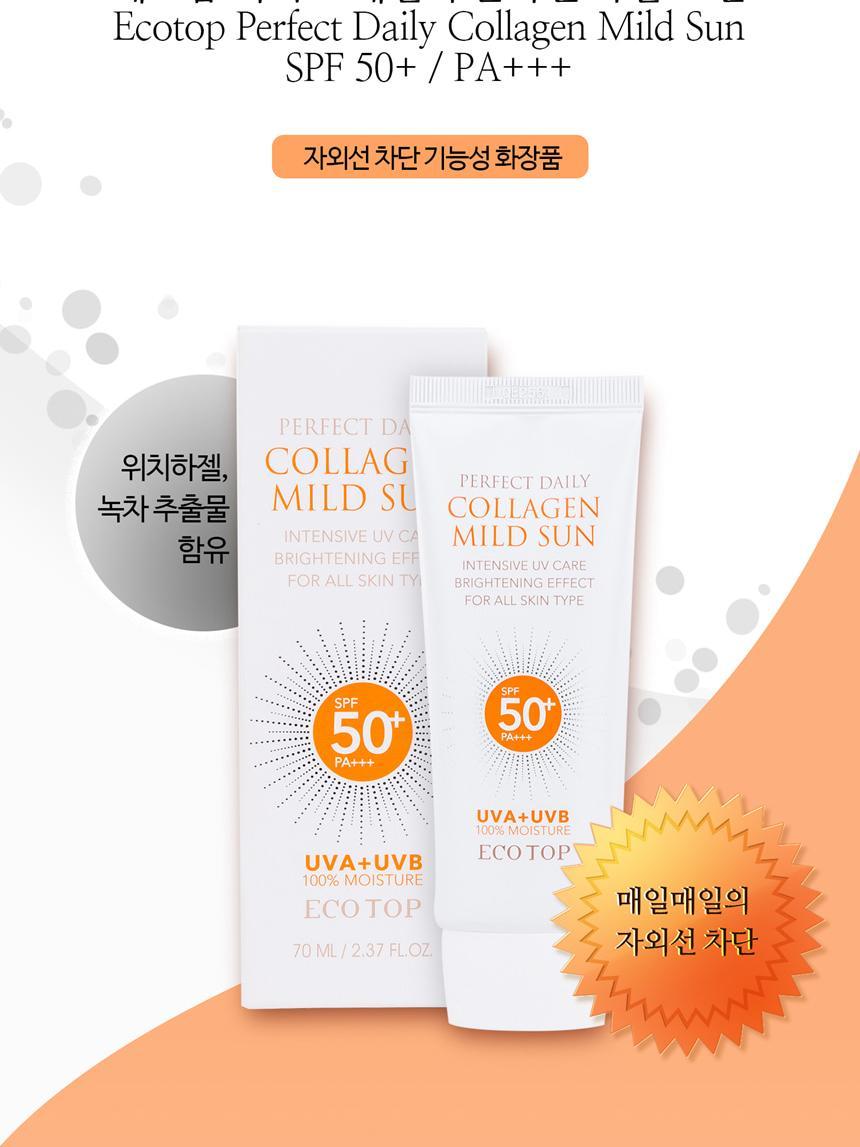 Kem chống nắng Ecotop Perfect Daily Collagen Mild Sun SPF50+ PA+++ 70ml