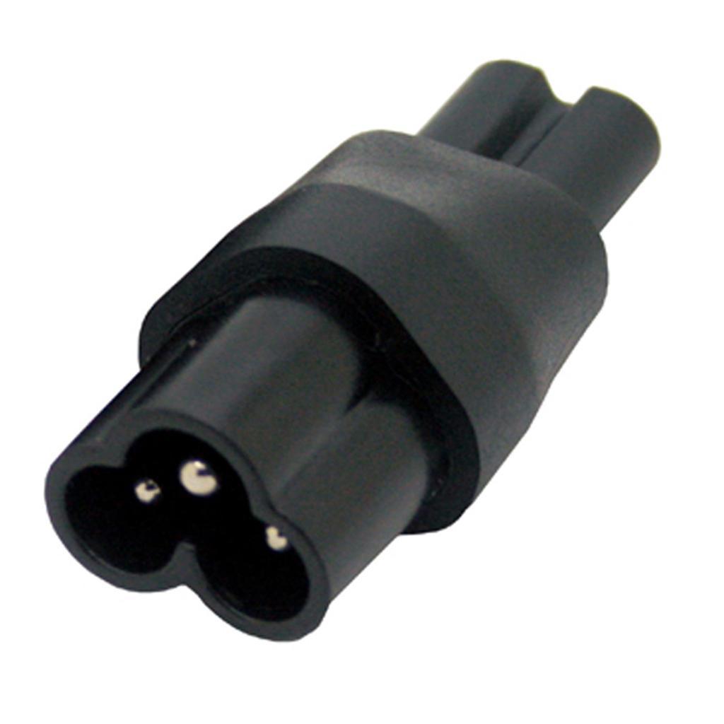 IEC 320 C6 To C7 AC Adapter IEC 3 Pole Male To 2 Pole Figure