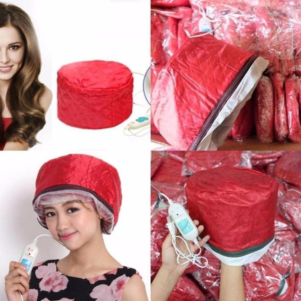 Mũ Hấp Tóc Cá Nhân Tại Nhà Bằng Điện 2 Chế Độ Nhiệt Cao Cấp Có Khóa Kéo