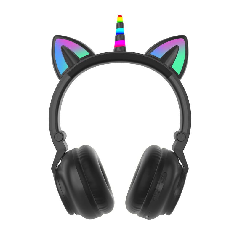 Dễ Thương Sắc Nét Góc Mèo Tai Bluetooth-Tương Thích Tai Nghe Không Dây Bé Gái Nhạc Stereo Tai Nghe Máy Tính Tai Nghe Điện Thoại Có Mic