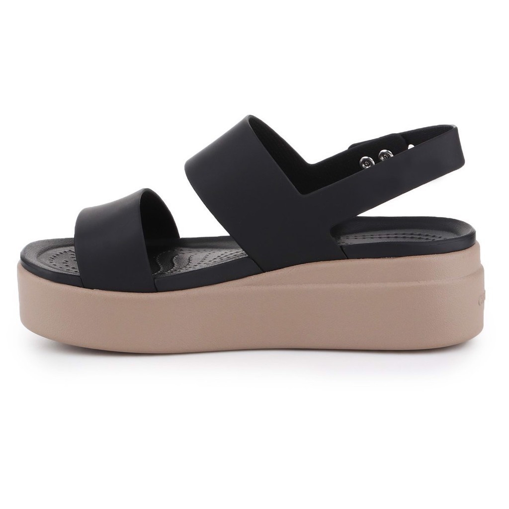 Sandal CrOSs Blooklyn Low 5cm quai ngang cho nữ màu đen nâu