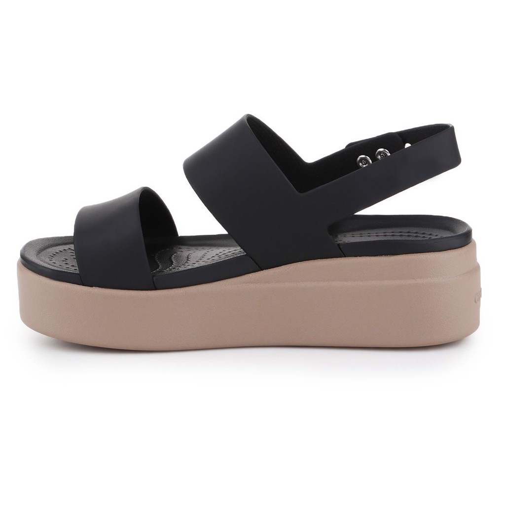 Sandal CrOSs Blooklyn Low 5cm quai ngang  cho nữ màu đen nâu