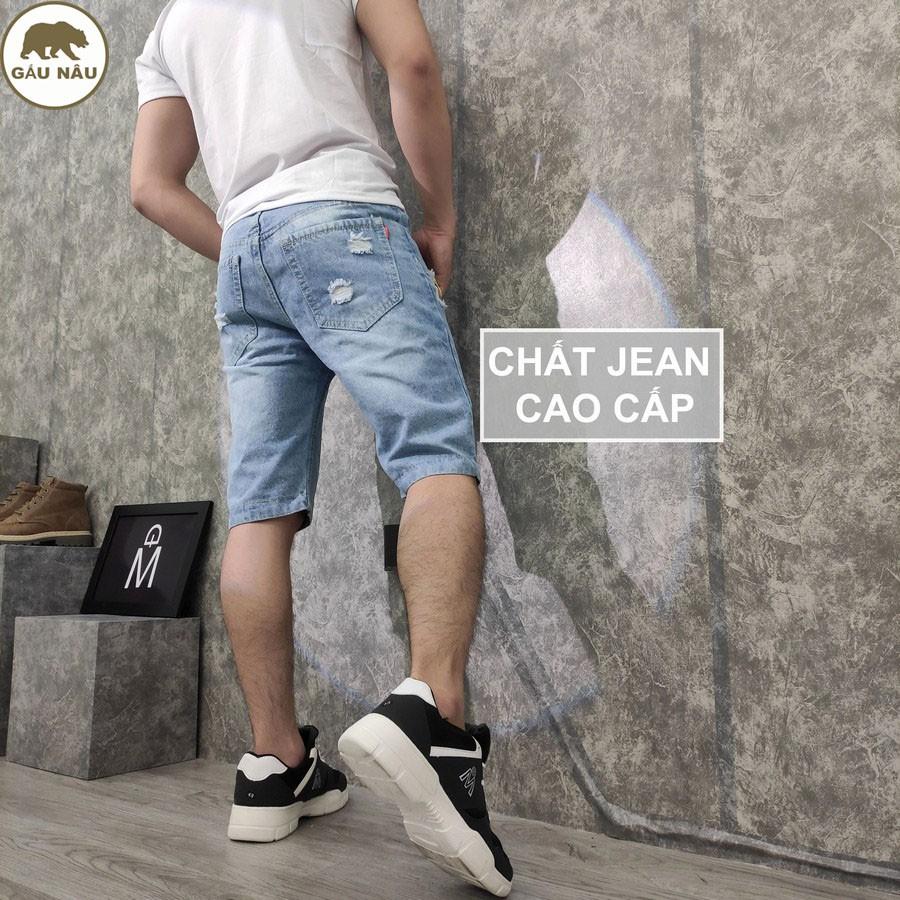 Quần short jean nam GN416 màu chuẩn đẹp Gấu Nâu