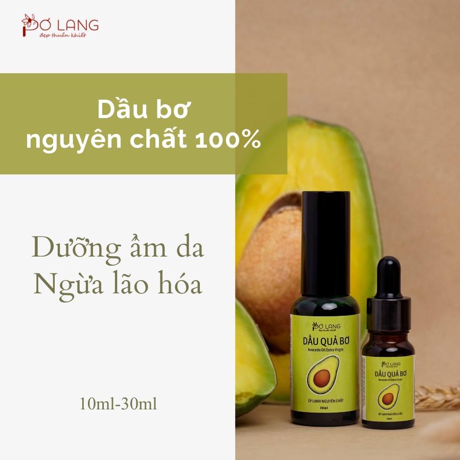 Dầu quả Bơ chống lão hóa giảm rạn da Pơ Lang 30ml (100% Thiên nhiên - Ép lạnh nguyên chất từ cơm quả bơ tươi)