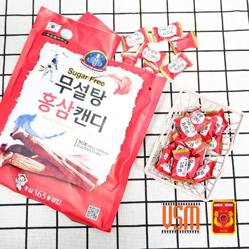 Combo 2 Kẹo Hồng Sâm Hàn Quốc Không Đường Ginseng House 500g - Giảm Mệt Mỏi & Căng Thẳng