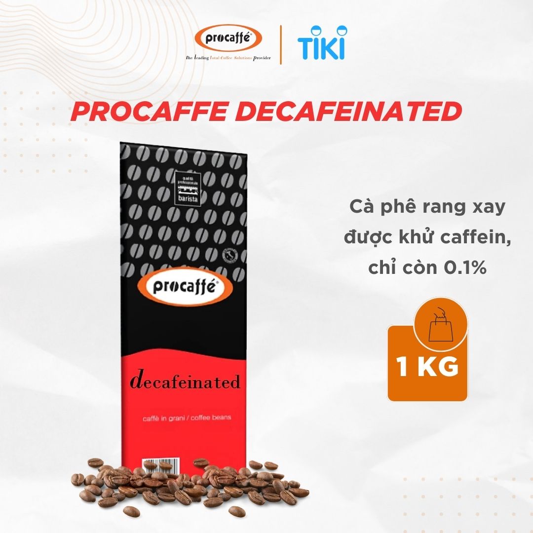 Cà phê nguyên chất không chứa caffein PROCAFFE DECAFEINATED - Hàng chính hãng
