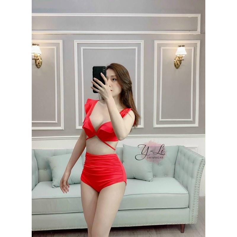 Bikini # Đồ bơi # Đồ đi biển hai mảnh cánh tiên cạp cao HM-034