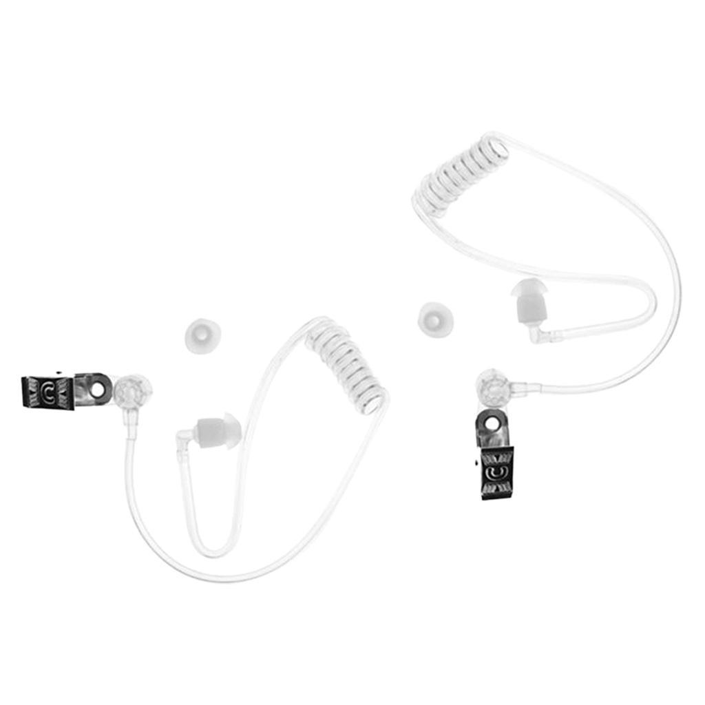 2 Pack Replacement Clear Acoustic Tube for Two  Earpiece and Headset,