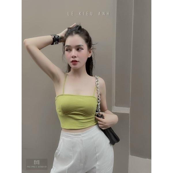 Áo 2 dây nữ cơ bản chất gân cao cấp, form croptop ôm body phù hợp cho mùa hè - 25.Store