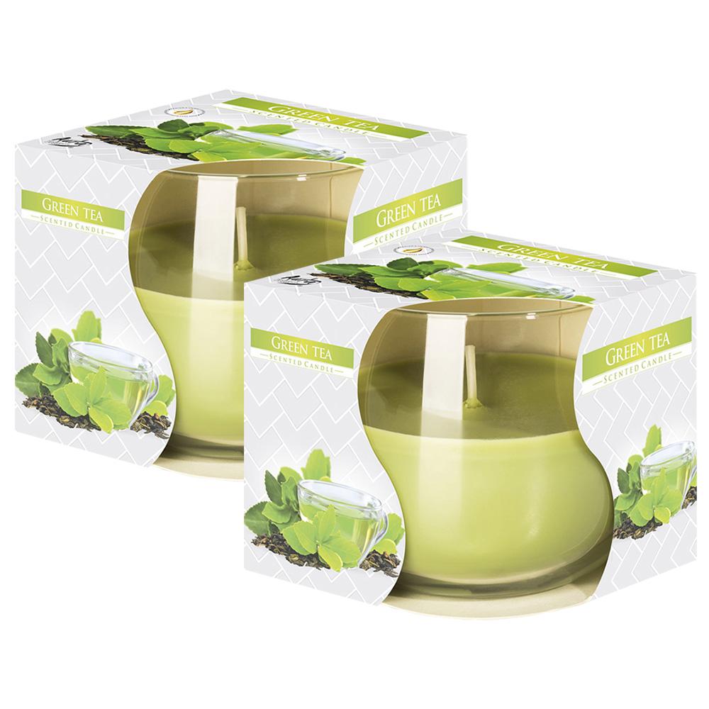 Combo 2 ly nến thơm Bispol nhập khẩu Châu Âu Green Tea 100g - hương trà xanh