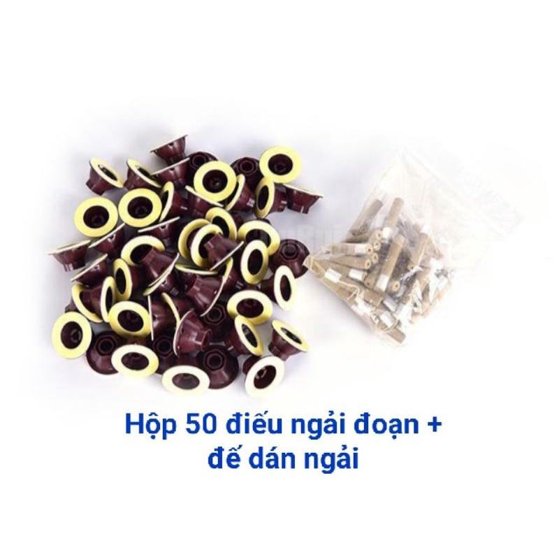 Hộp 50 nhang ngải cứu và kèm đế dán cố định.Nhang ngải dán, cốc ngải dán cao cấp dán trực tiếp lên huyệt vị