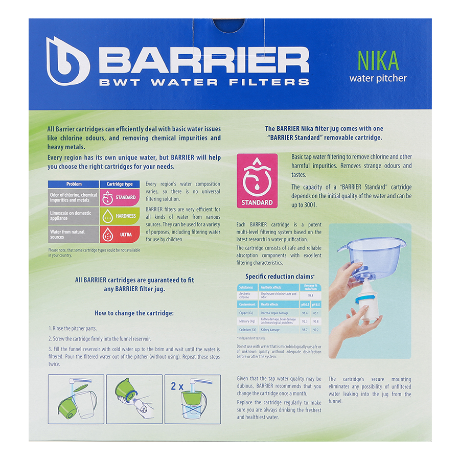 Bình Lọc Nước Barrier Nika (2.5l) - Tím