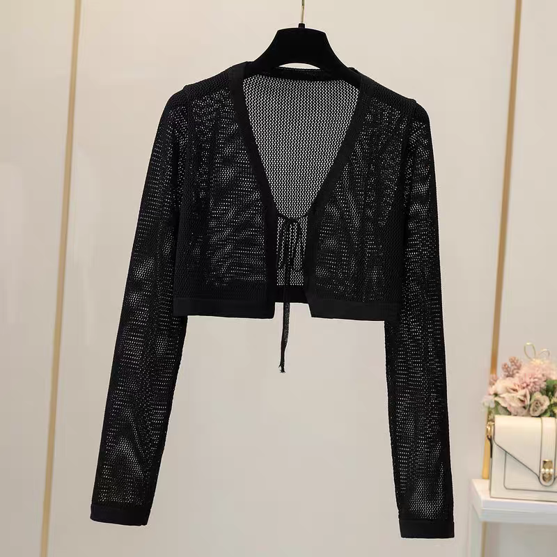 Áo Khoác Len Dạng Lưới Croptop Có 4 Màu - Hana Trâm Shop