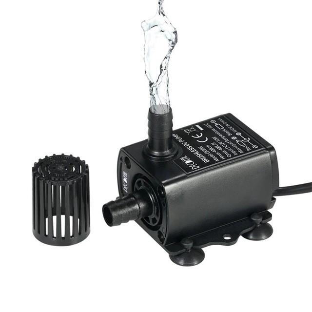 BƠM MINI 12V-10W ĐIỀU CHỈNH ĐƯỢC LƯU LƯỢNG- BƠM CHÌM KHÔNG CHỔI THAN - Phụ kiện cá cảnh - shopleo