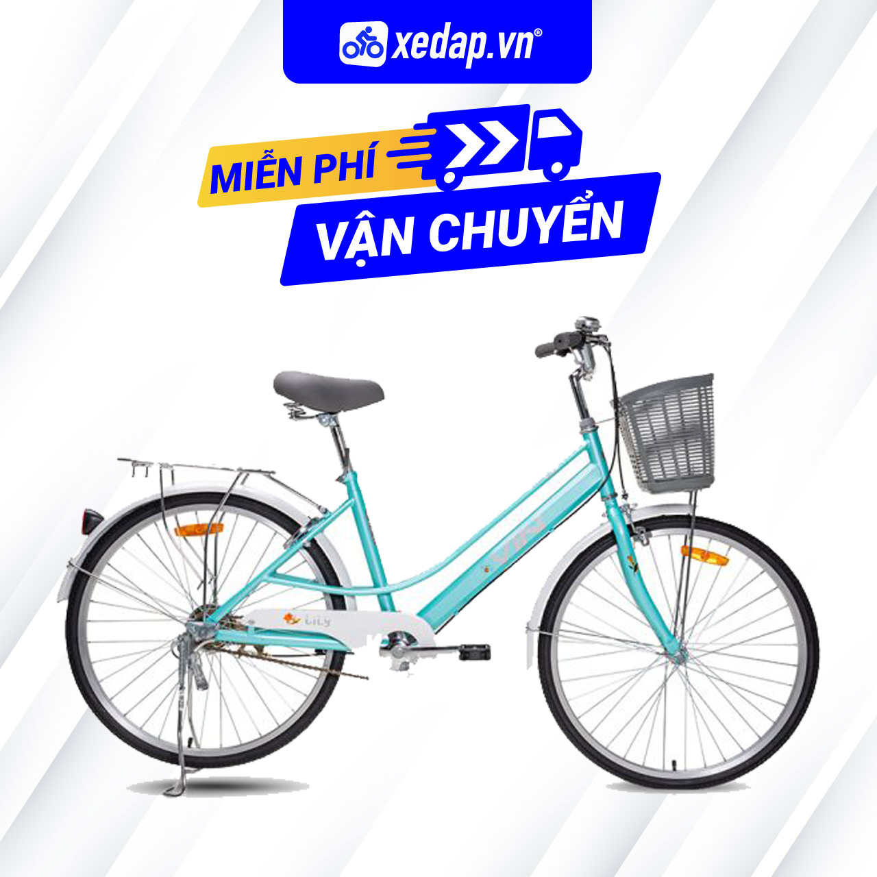 [FREESHIP] Xe Đạp Đường Phố Touring VINBIKE LILY Bánh 24 cho chiều cao 1m40-1m55