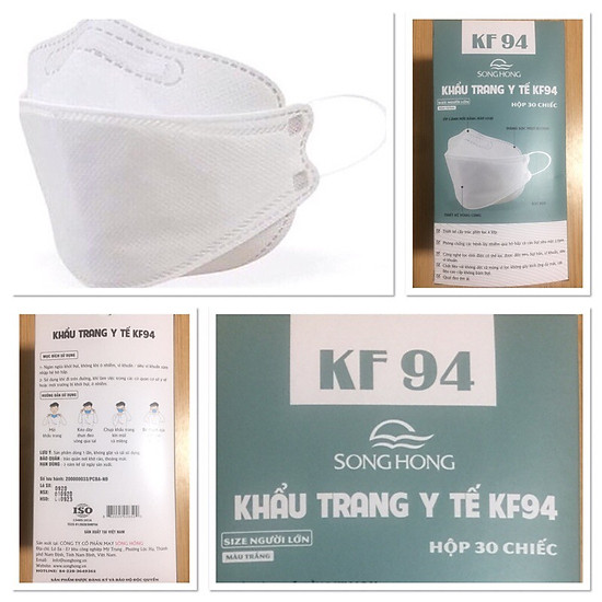 Combo 3 hộp khẩu trang y tế KF94 của may Sông Hồng